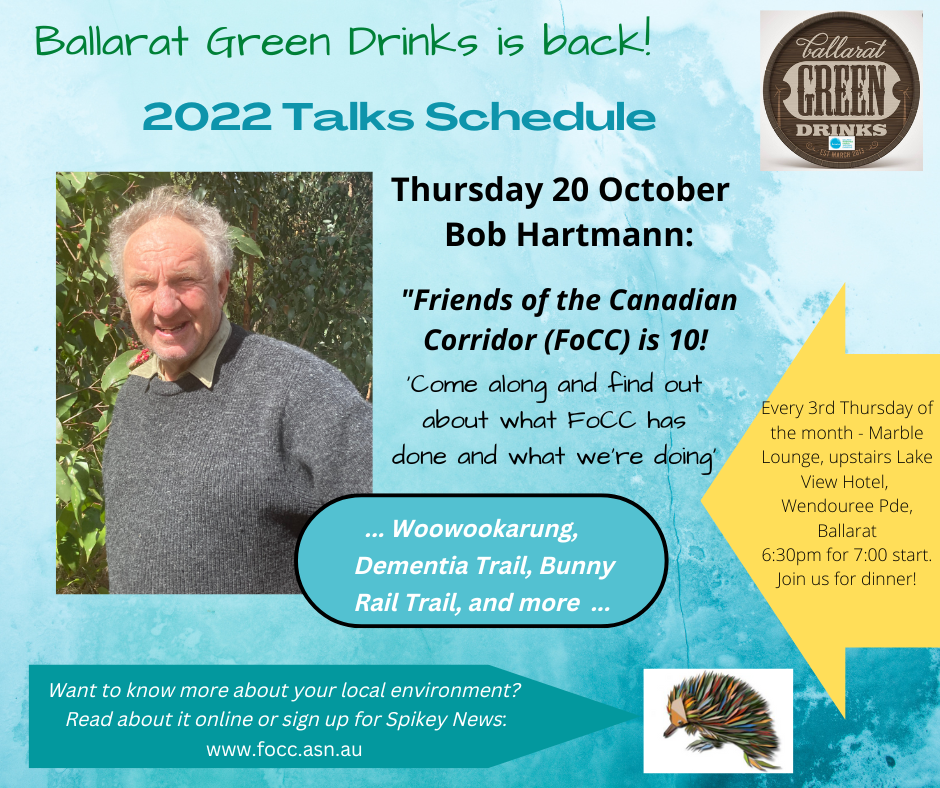 Thursday 20 October   Bob Hartman   Friends of the Canadian Corridor FoCC is 10 2