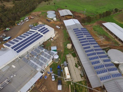 100kW Commercial Solar Power on Meredith Dairy Factory