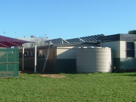 Solar Panels on Blowhard Primary School.  BREAZE Ballarat installing Solar Power on Local Schools.